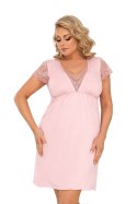 Koszulka nocna Koszulka Model Celine Plus Power Pink - Donna Donna Koszulka nocna Koszulka Model Celine Plus Power Pink - Donna Donna
