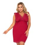 Koszulka nocna Koszulka Model Vera Plus Burgund - Donna Donna Koszulka nocna Koszulka Model Vera Plus Burgund - Donna Donna