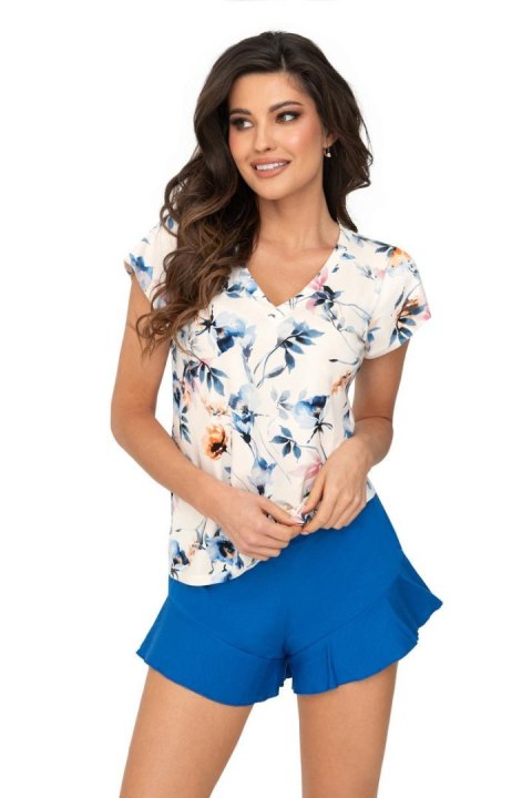 Piżama Damska Model Astrid 1/2 Cobalt - Donna Donna Piżama Damska Model Astrid 1/2 Cobalt - Donna Donna