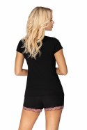 Piżama Damska Model Clara 1/2 Black - Donna Donna Piżama Damska Model Clara 1/2 Black - Donna Donna