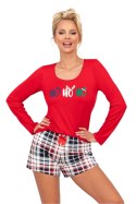 Piżama Damska Model Ho Ho II Red - Donna Donna Piżama Damska Model Ho Ho II Red - Donna Donna