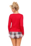 Piżama Damska Model Ho Ho II Red - Donna Donna Piżama Damska Model Ho Ho II Red - Donna Donna