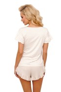 Piżama Damska Model Marina 1/2 Beige - Donna Donna Piżama Damska Model Marina 1/2 Beige - Donna Donna