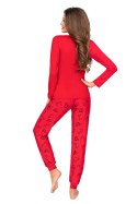 Piżama Damska Model Mika Red - Donna Donna Piżama Damska Model Mika Red - Donna Donna