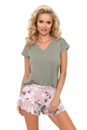 Piżama Damska Model Nicola 1/2 Olive - Donna Donna Piżama Damska Model Nicola 1/2 Olive - Donna Donna