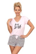 Piżama Damska Model Pantera 1/2 Pink - Donna Donna Piżama Damska Model Pantera 1/2 Pink - Donna Donna