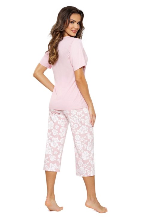 Piżama Damska Model Rosalia 3/4 Powder Pink - Donna Donna Piżama Damska Model Rosalia 3/4 Powder Pink - Donna Donna