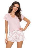 Piżama Damska Model Rosalia Short Powder Pink - Donna Donna Piżama Damska Model Rosalia Short Powder Pink - Donna Donna