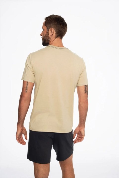 Piżama Męska Model Canoe 41283-12X Beige/Grey - Henderson Henderson Piżama Męska Model Canoe 41283-12X Beige/Grey - Henderson Henderson