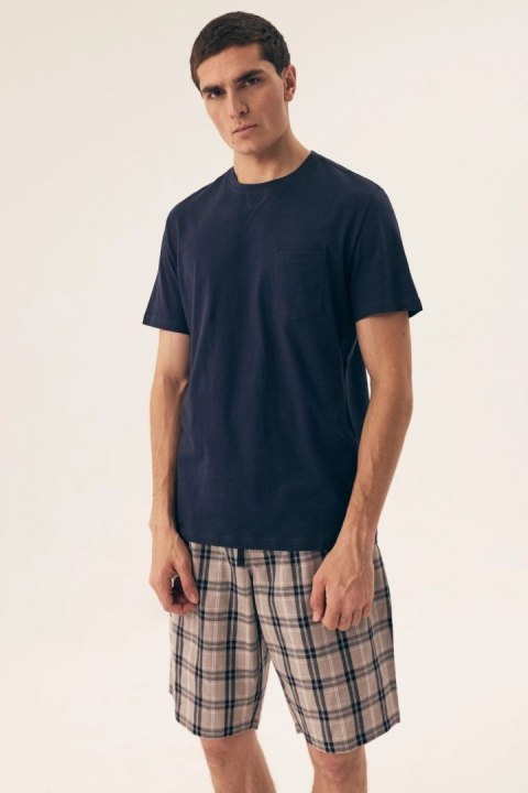 Piżama Męska Model Dexter 42617-59X Navy - Henderson Henderson Piżama Męska Model Dexter 42617-59X Navy - Henderson Henderson