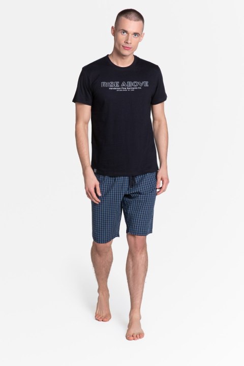 Piżama Męska Model Dojo 38883-99X Black/Navy - Henderson Henderson Piżama Męska Model Dojo 38883-99X Black/Navy - Henderson Henderson