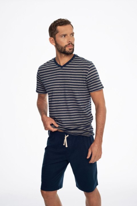 Piżama Męska Model Exact 41295-59X Navy - Henderson Henderson Piżama Męska Model Exact 41295-59X Navy - Henderson Henderson