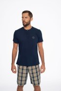 Piżama Męśka Model Ethos 41294-59X Navy/Beige - Henderson Henderson Piżama Męśka Model Ethos 41294-59X Navy/Beige - Henderson Henderson