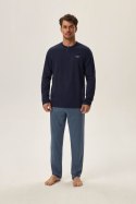 Piżama Męska Model Hale 41917-59X Navy - Henderson Henderson Piżama Męska Model Hale 41917-59X Navy - Henderson Henderson
