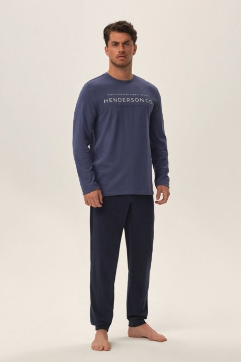 Piżama Męska Model Jumper 41904-95X Blue - Henderson Henderson Piżama Męska Model Jumper 41904-95X Blue - Henderson Henderson