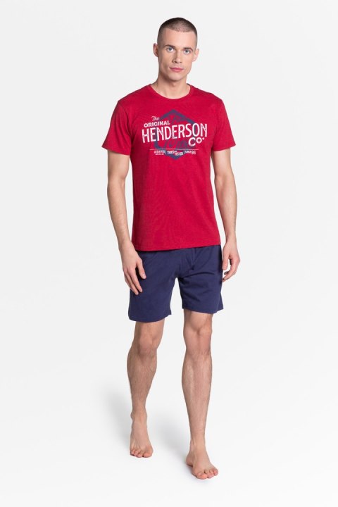 Piżama Męska Model Lars 38869-33X Red/Navy - Henderson Henderson Piżama Męska Model Lars 38869-33X Red/Navy - Henderson Henderson