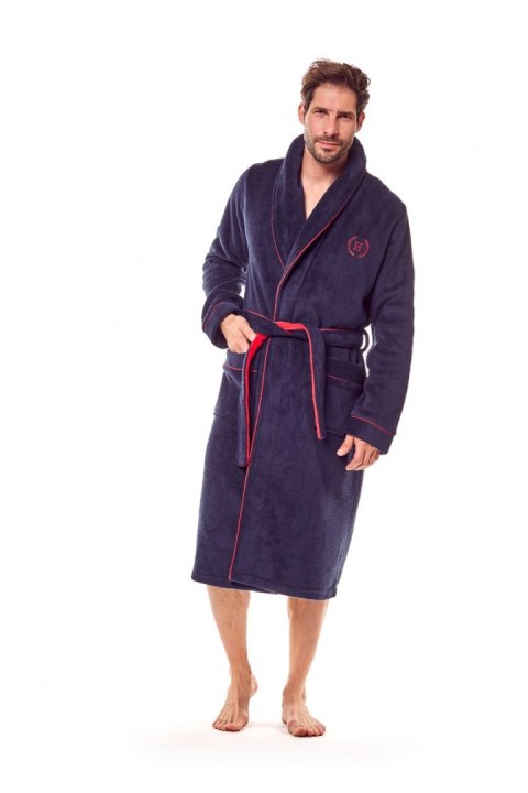 Szlafrok Meski Model Got 36375-59X Navy - Henderson Henderson Szlafrok Meski Model Got 36375-59X Navy - Henderson Henderson