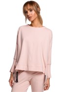 Bluza Damska Model MOE491 Pink - Moe Moe Bluza Damska Model MOE491 Pink - Moe Moe