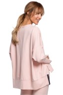 Bluza Damska Model MOE491 Pink - Moe Moe Bluza Damska Model MOE491 Pink - Moe Moe