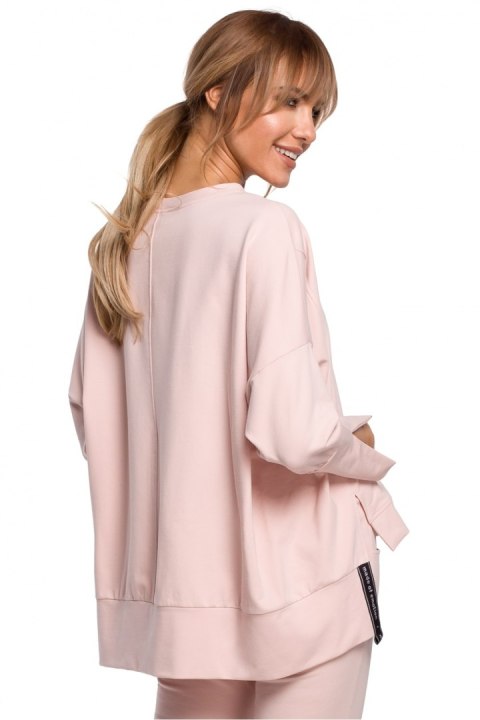 Bluza Damska Model MOE491 Pink - Moe Moe Bluza Damska Model MOE491 Pink - Moe Moe