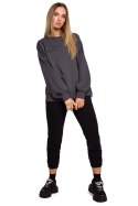 Bluza Damska Model MOE613 Stal - Moe Moe Bluza Damska Model MOE613 Stal - Moe Moe