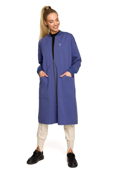 Bluza Damska Model MOE694 Indygo - Moe Moe Bluza Damska Model MOE694 Indygo - Moe Moe