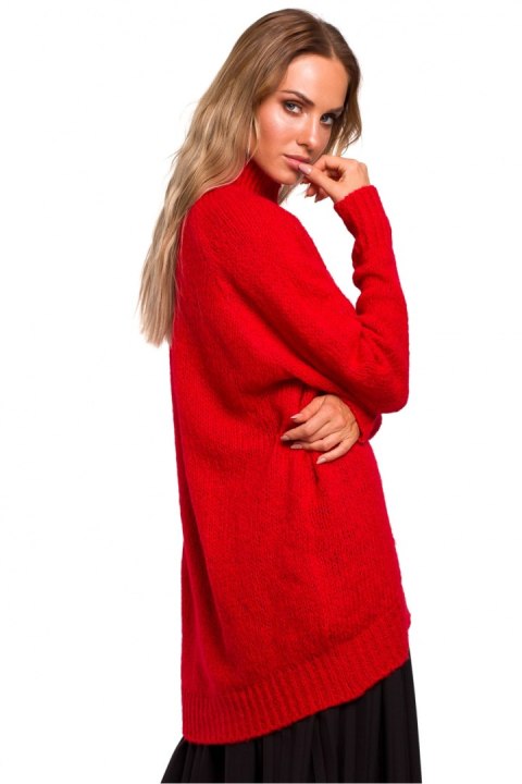 Golf Damski Model MOE468 Red - Moe Moe Golf Damski Model MOE468 Red - Moe Moe