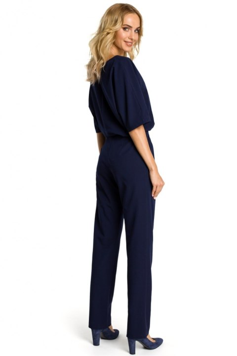 Kombinezon Damski Model MOE334 Navy - Moe Moe Kombinezon Damski Model MOE334 Navy - Moe Moe