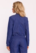 Kurtka Damska Model MOE800 Blue - Moe Moe Kurtka Damska Model MOE800 Blue - Moe Moe