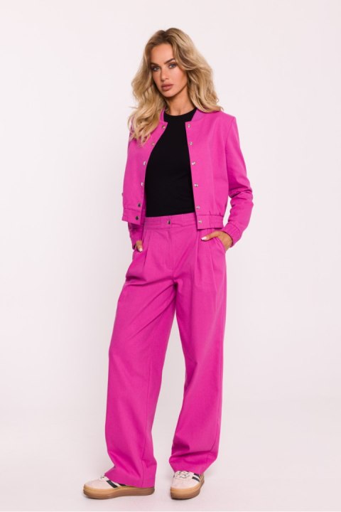 Kurtka Damska Model MOE800 Pink - Moe Moe Kurtka Damska Model MOE800 Pink - Moe Moe