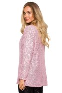 Marynarka Model MOE724 Powder Pink - Moe Moe Marynarka Model MOE724 Powder Pink - Moe Moe