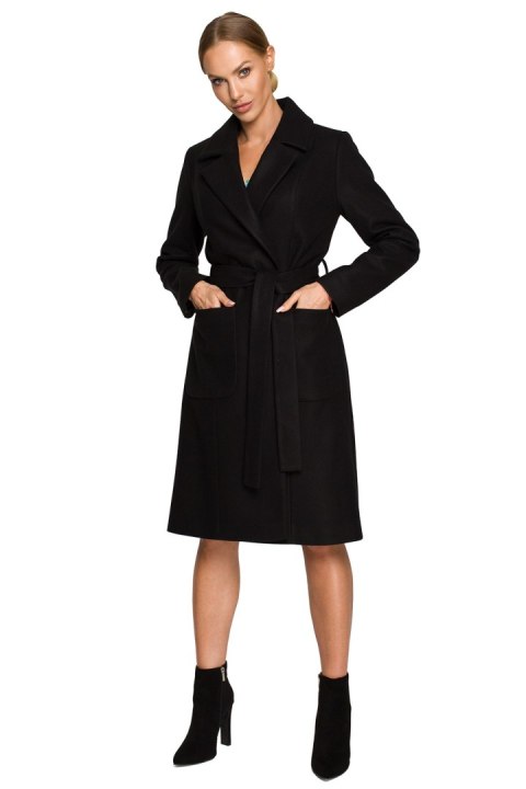 Płaszcz Model MOE708 Black - Moe Moe Płaszcz Model MOE708 Black - Moe Moe