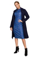 Płaszcz Model MOE708 Navy - Moe Moe Płaszcz Model MOE708 Navy - Moe Moe