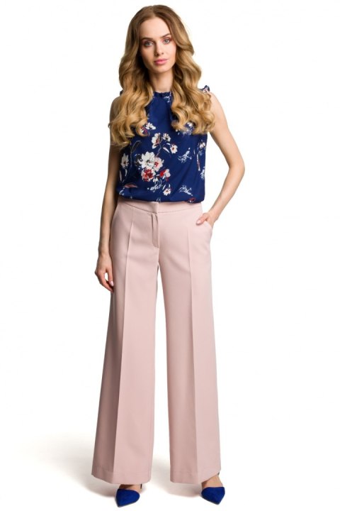 Spodnie Damskie Model MOE378 Powder Pink - Moe Moe Spodnie Damskie Model MOE378 Powder Pink - Moe Moe