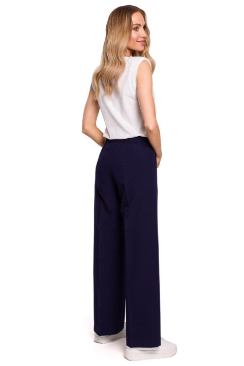 Spodnie Damskie Model MOE570 Navy - Moe Moe Spodnie Damskie Model MOE570 Navy - Moe Moe