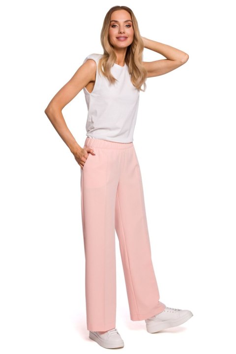 Spodnie Damskie Model MOE570 Powder Pink - Moe Moe Spodnie Damskie Model MOE570 Powder Pink - Moe Moe