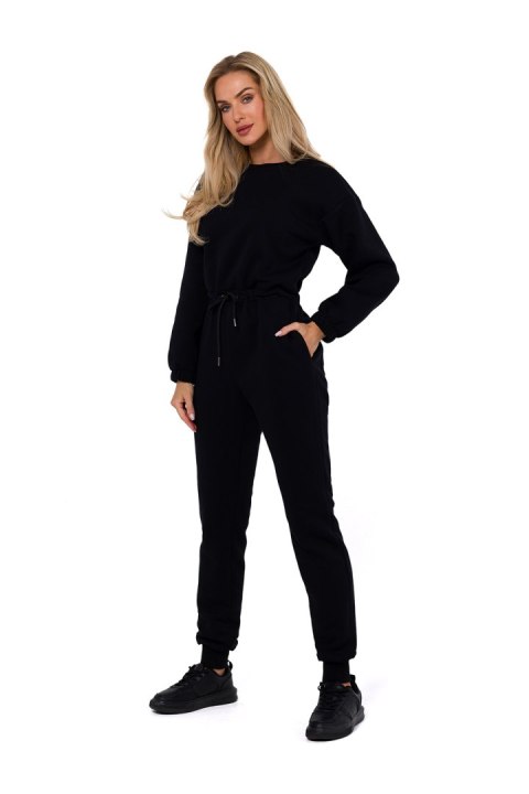 Spodnie Kombinezon Model MOE763 Black - Moe Moe Spodnie Kombinezon Model MOE763 Black - Moe Moe