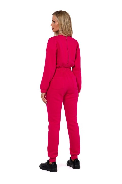 Spodnie Kombinezon Model MOE763 Malina - Moe Moe Spodnie Kombinezon Model MOE763 Malina - Moe Moe