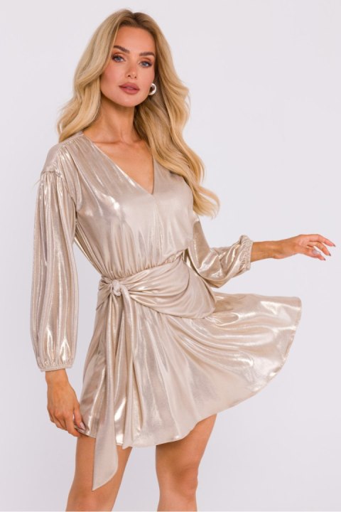 Sukienka Model MOE832 Szampan - Moe Moe Sukienka Model MOE832 Szampan - Moe Moe