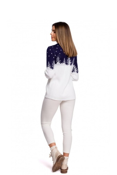 Sweter Damski Model MXS05 Navy - Moe Moe Sweter Damski Model MXS05 Navy - Moe Moe