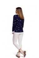 Sweter Damski Model MXS06 Navy - Moe Moe Sweter Damski Model MXS06 Navy - Moe Moe