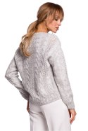 Sweter Damski Model MOE510 Grey - Moe Moe Sweter Damski Model MOE510 Grey - Moe Moe