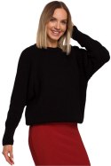 Sweter Damski Model MOE537 Black - Moe Moe Sweter Damski Model MOE537 Black - Moe Moe