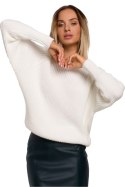 Sweter Damski Model MOE537 Ecru - Moe Moe Sweter Damski Model MOE537 Ecru - Moe Moe