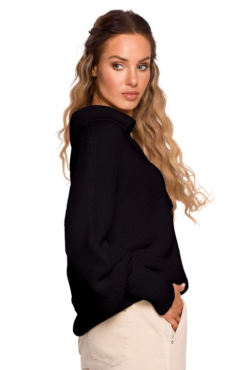 Sweter Damski Model MOE687 Black - Moe Moe Sweter Damski Model MOE687 Black - Moe Moe