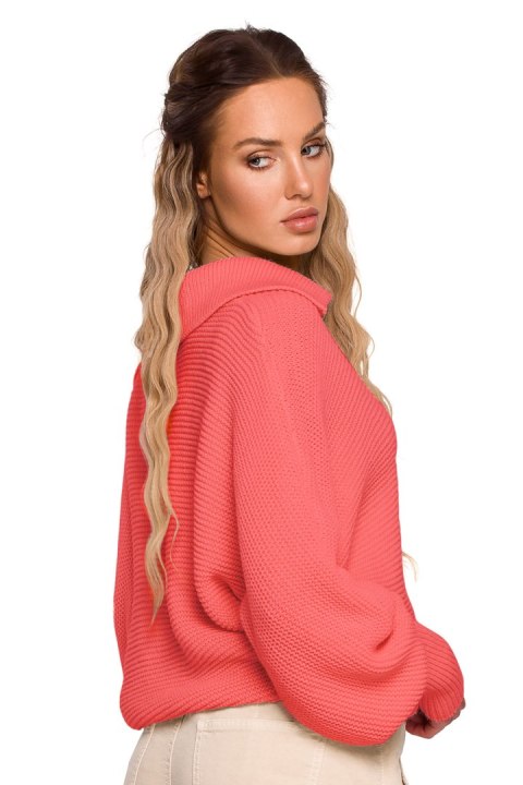 Sweter Damski Model MOE687 Brzoskwinia - Moe Moe Sweter Damski Model MOE687 Brzoskwinia - Moe Moe