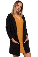 Sweter Kardigan Model MOE556 Antracyt - Moe Moe Sweter Kardigan Model MOE556 Antracyt - Moe Moe