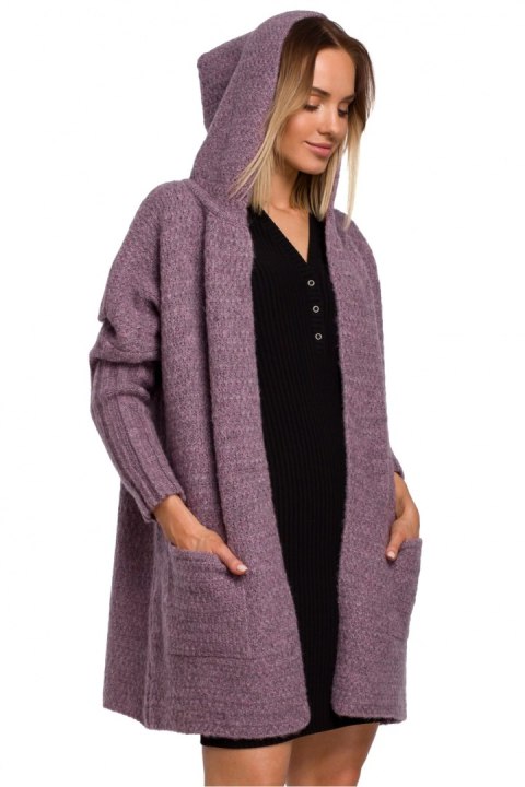 Sweter Kardigan Model MOE556 Wrzos - Moe Hurtownia odzieży on-line, moda damska, bielizna i obuwie dla kobiet - Matterhorn.pl Moe
