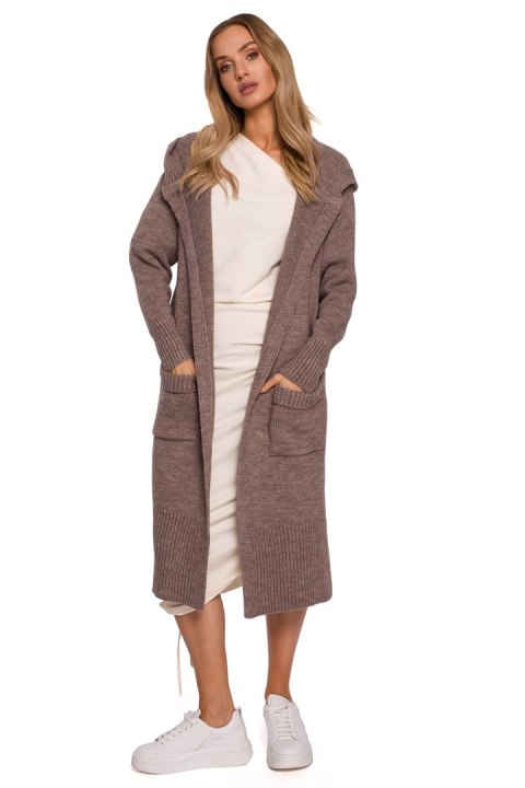Sweter Kardigan Model MOE596 Mocca - Moe Moe Sweter Kardigan Model MOE596 Mocca - Moe Moe