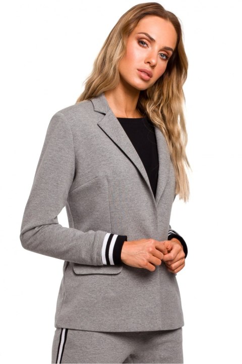 Żakiet Model MOE459 Grey - Moe Moe Żakiet Model MOE459 Grey - Moe Moe
